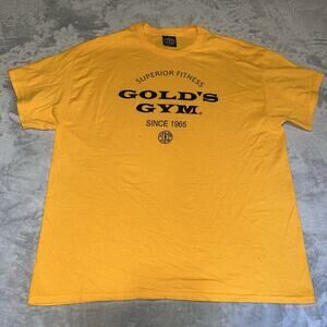 Golds Gym Since 1965 Superior Fitness Workout Gym Yellow Shirt XL USA